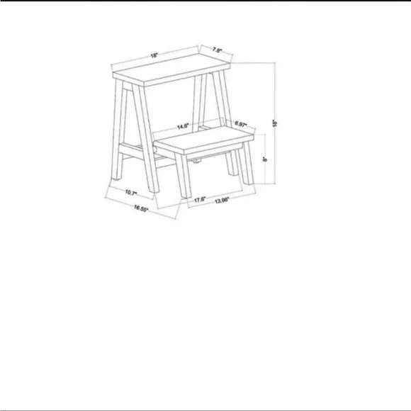 18" Wood Kitchen Step Stool Natural  - Hearth & Hand™ with Magnolia - Picture 5 of 10